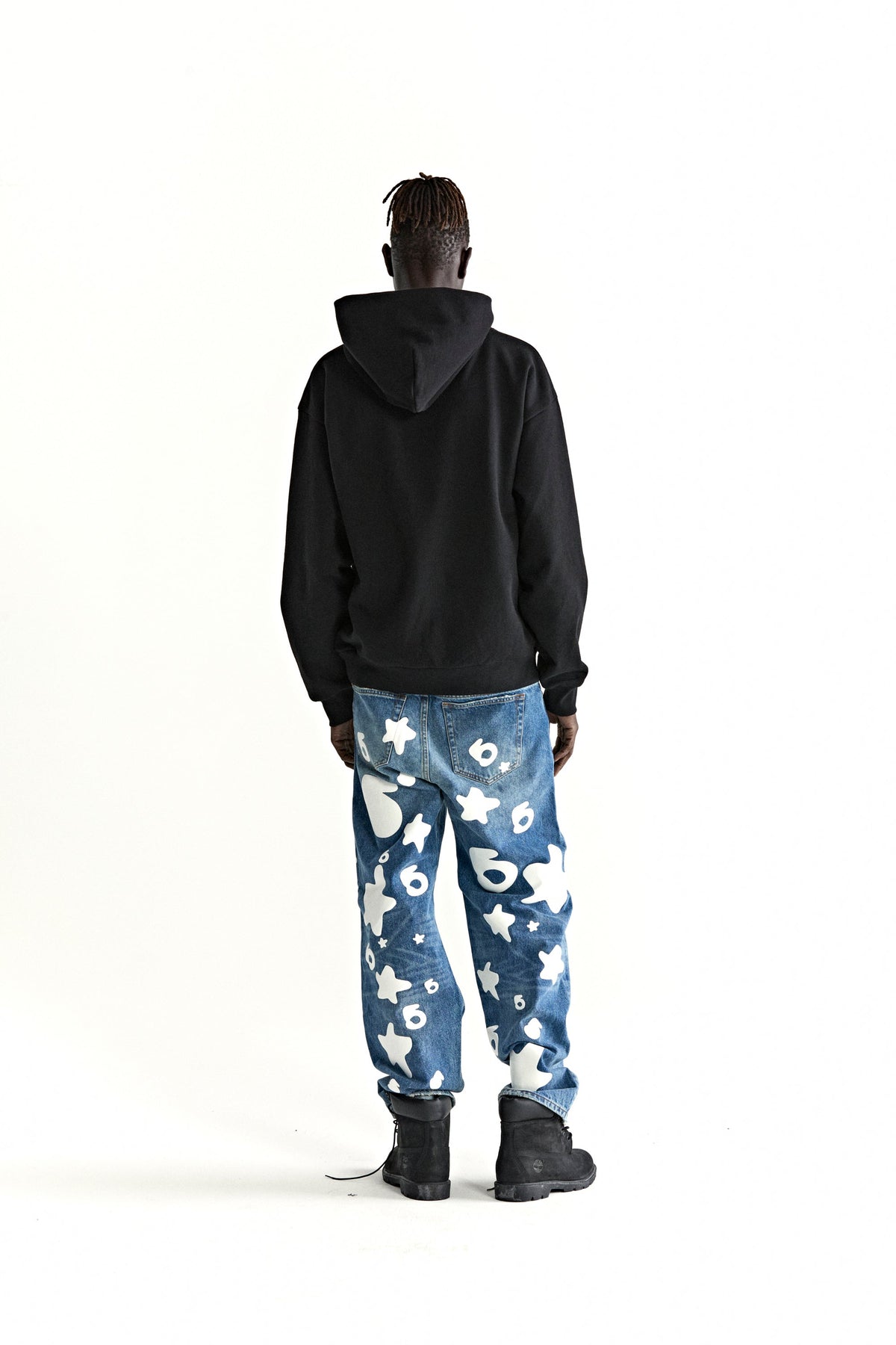 Sp5der Wait Stone Hoodie - Black