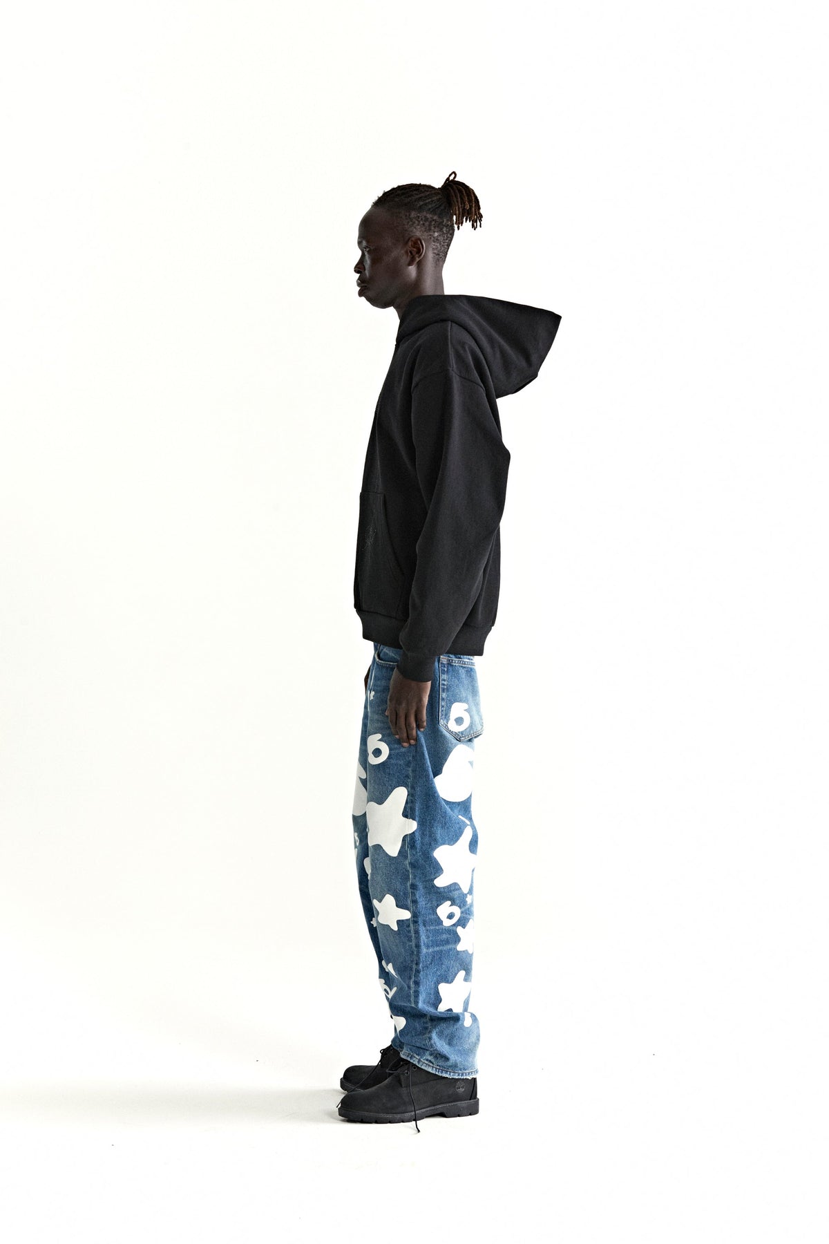 Sp5der Wait Stone Hoodie - Black