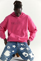Sp5der Wait Stone Hoodie - Pink