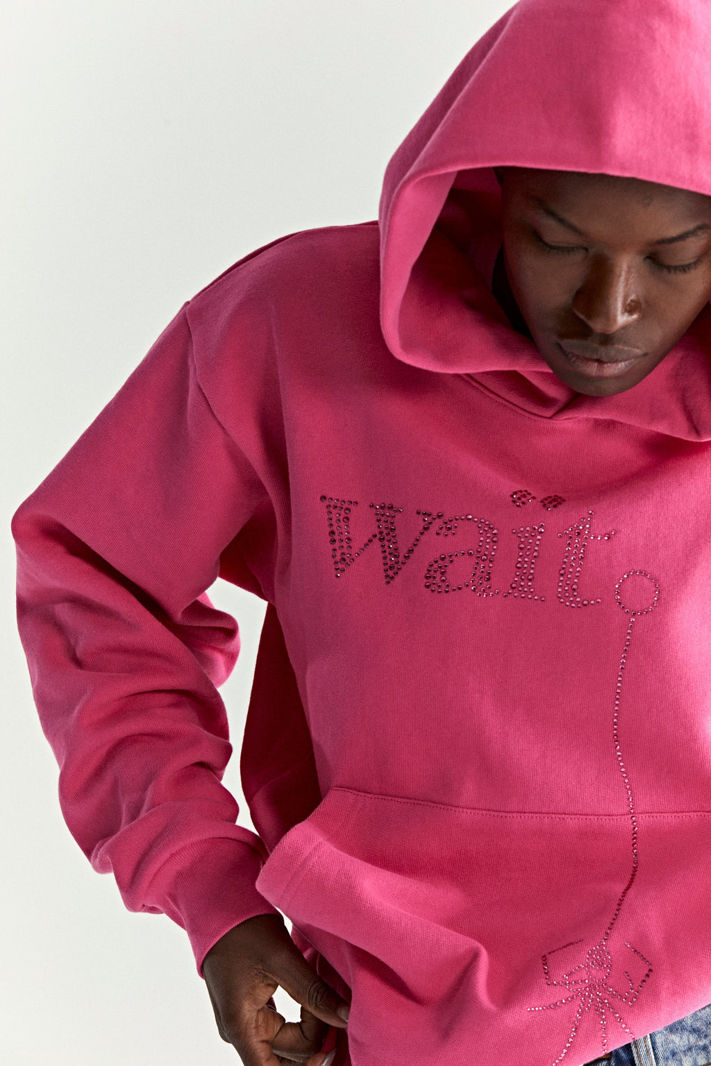 Sp5der Wait Stone Hoodie - Pink