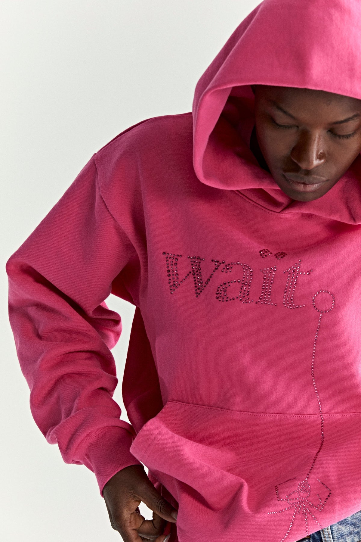 Sp5der Wait Stone Hoodie - Pink