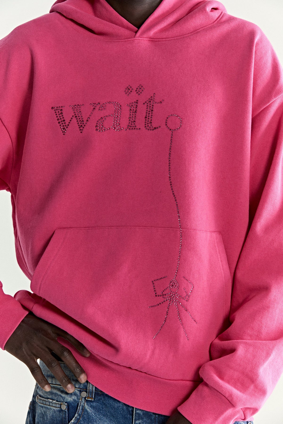 Sp5der Wait Stone Hoodie - Pink
