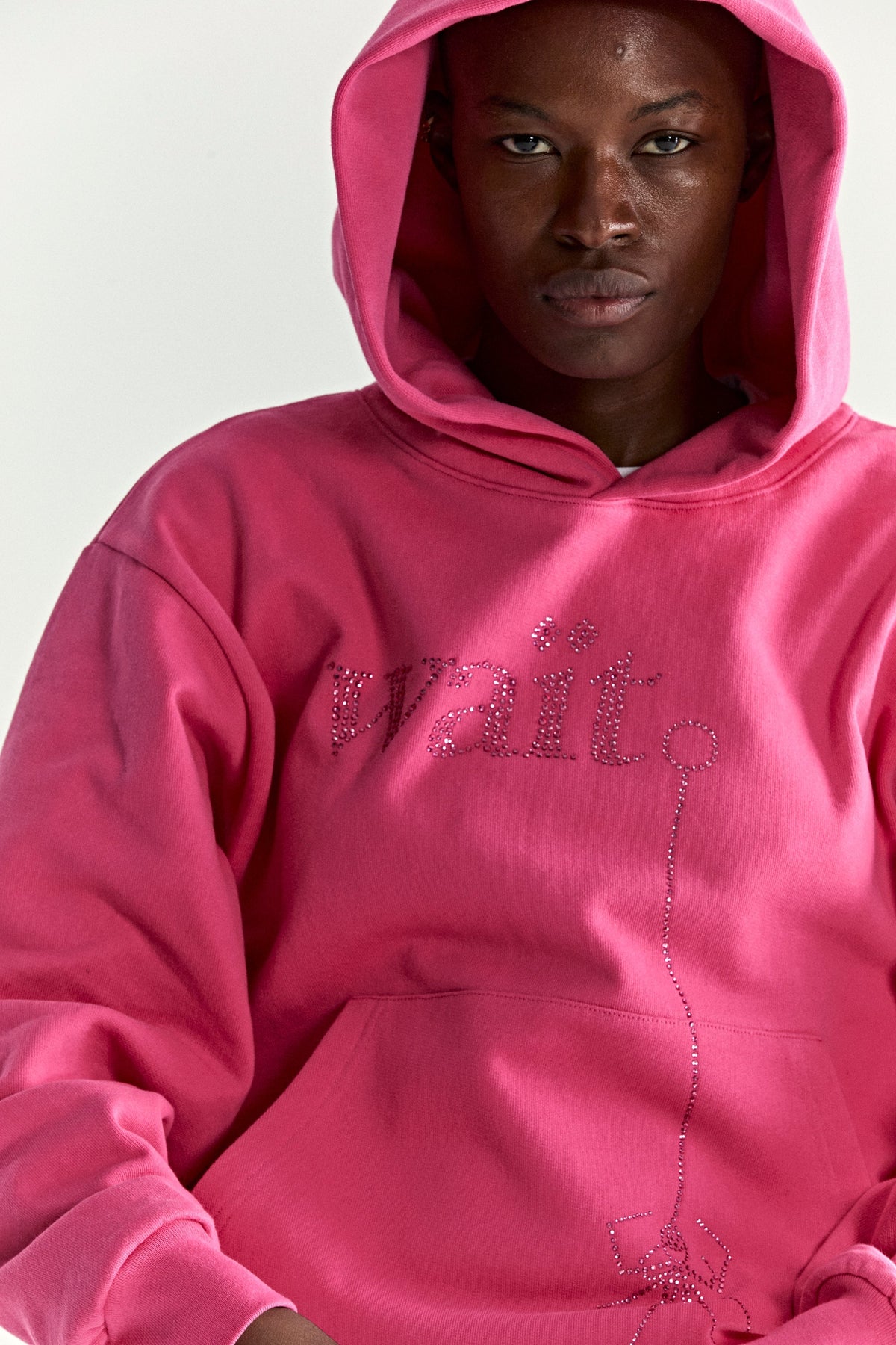 Sp5der Wait Stone Hoodie - Pink