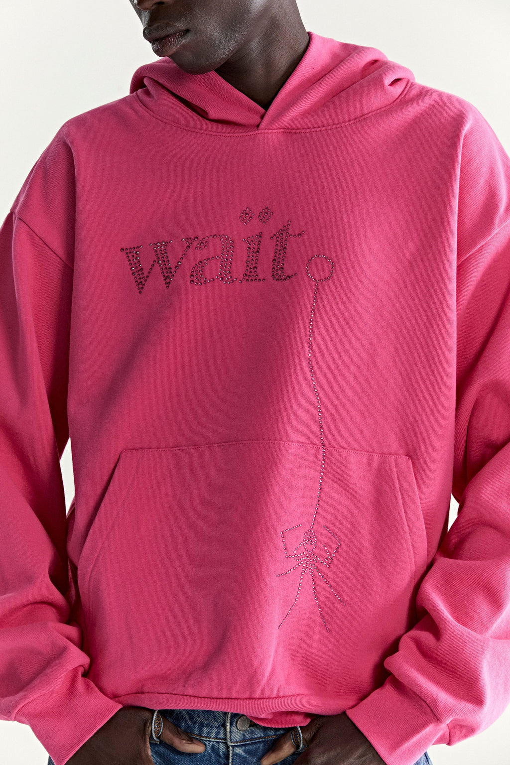 Sp5der Wait Stone Hoodie - Pink