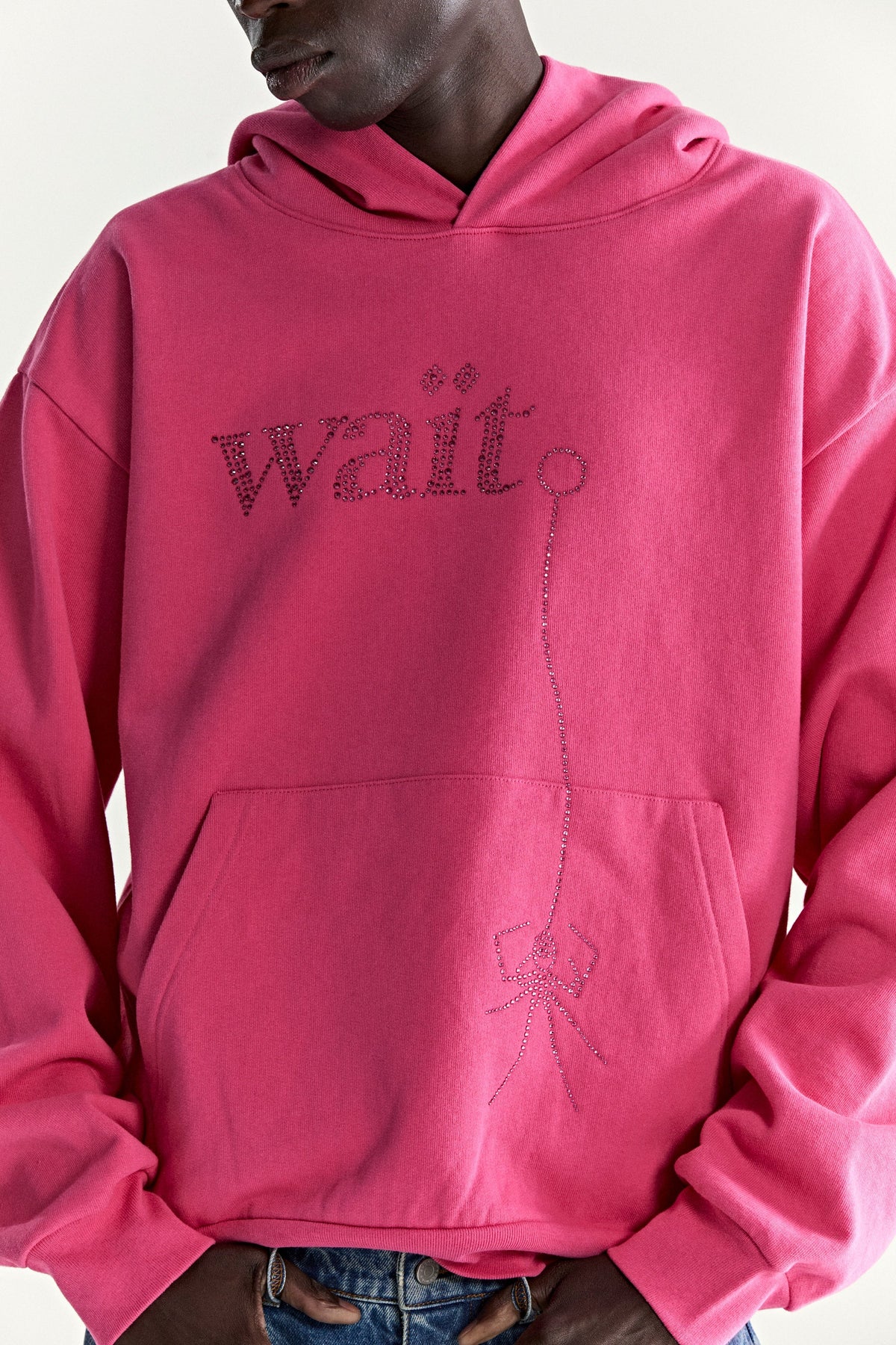 Sp5der Wait Stone Hoodie - Pink