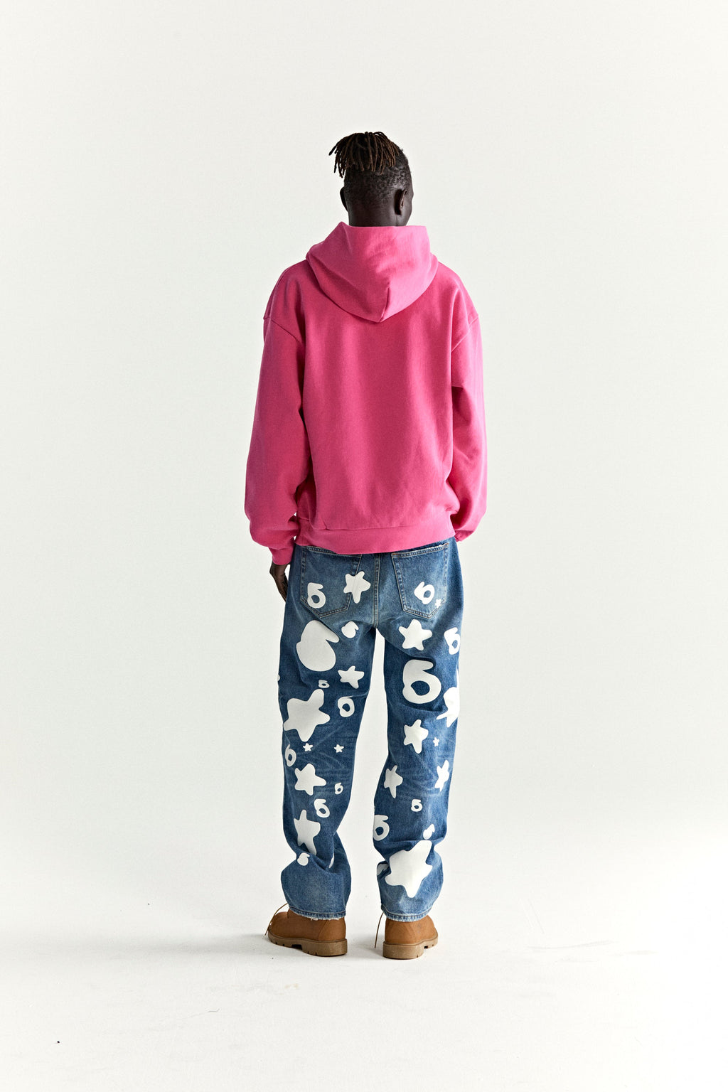 Sp5der Wait Stone Hoodie - Pink