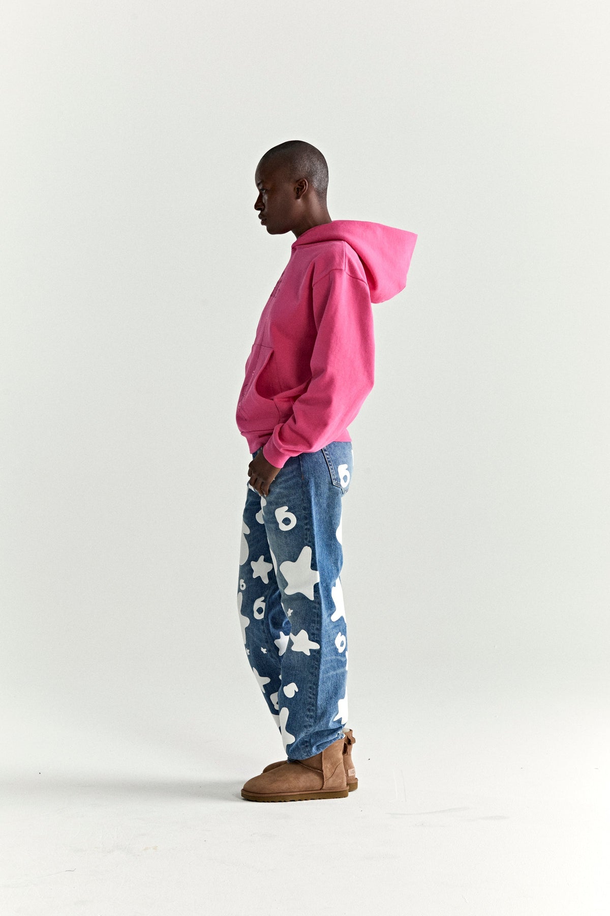 Sp5der Wait Stone Hoodie - Pink
