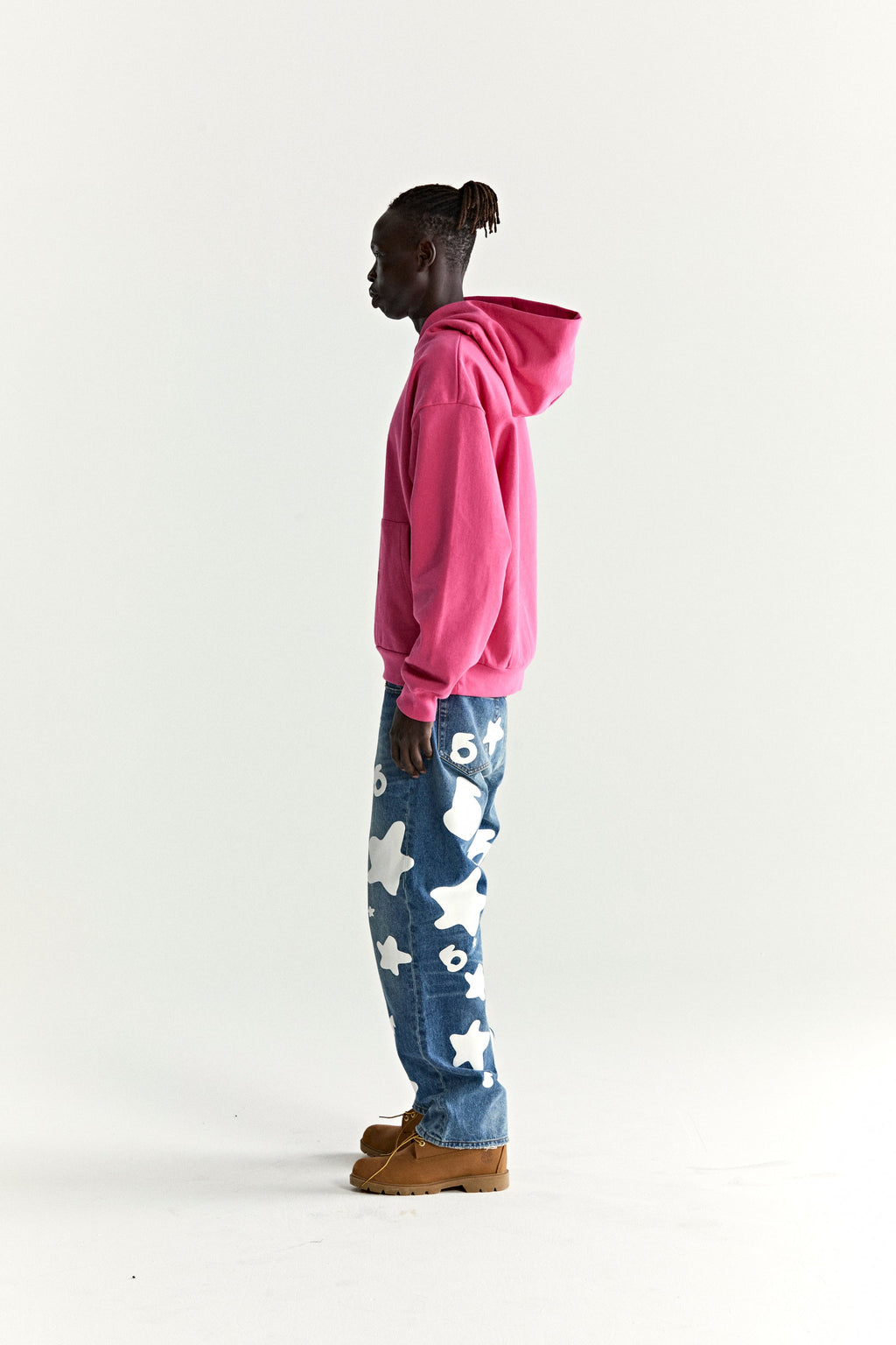 Sp5der Wait Stone Hoodie - Pink
