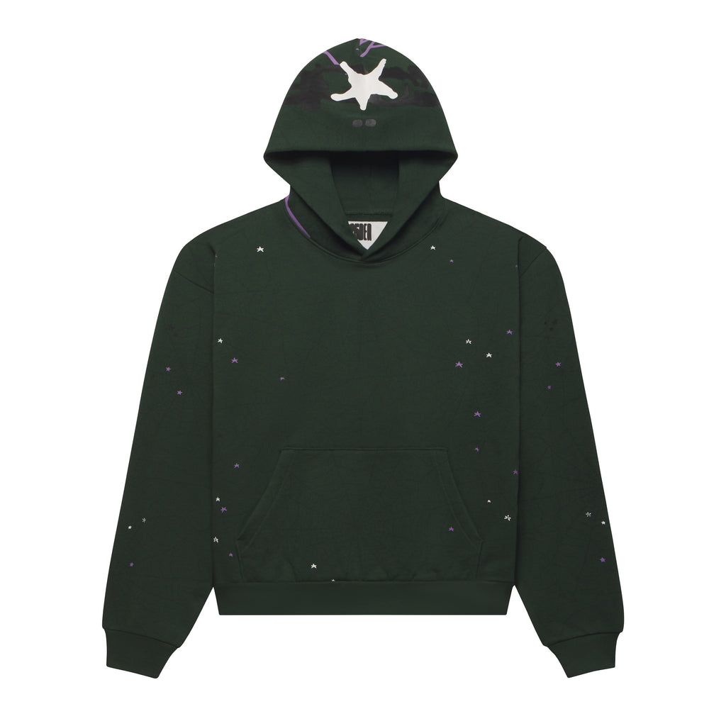 Sp5der Heavy Web Hoodie - Dark Green