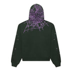 Sp5der Heavy Web Hoodie - Dark Green