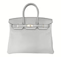 Hermes Birkin 35 Bleu Pale Clemence Leather Gold Hardware