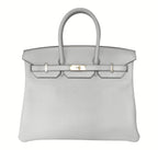 Hermes Birkin 35 Bleu Pale Clemence Leather Gold Hardware