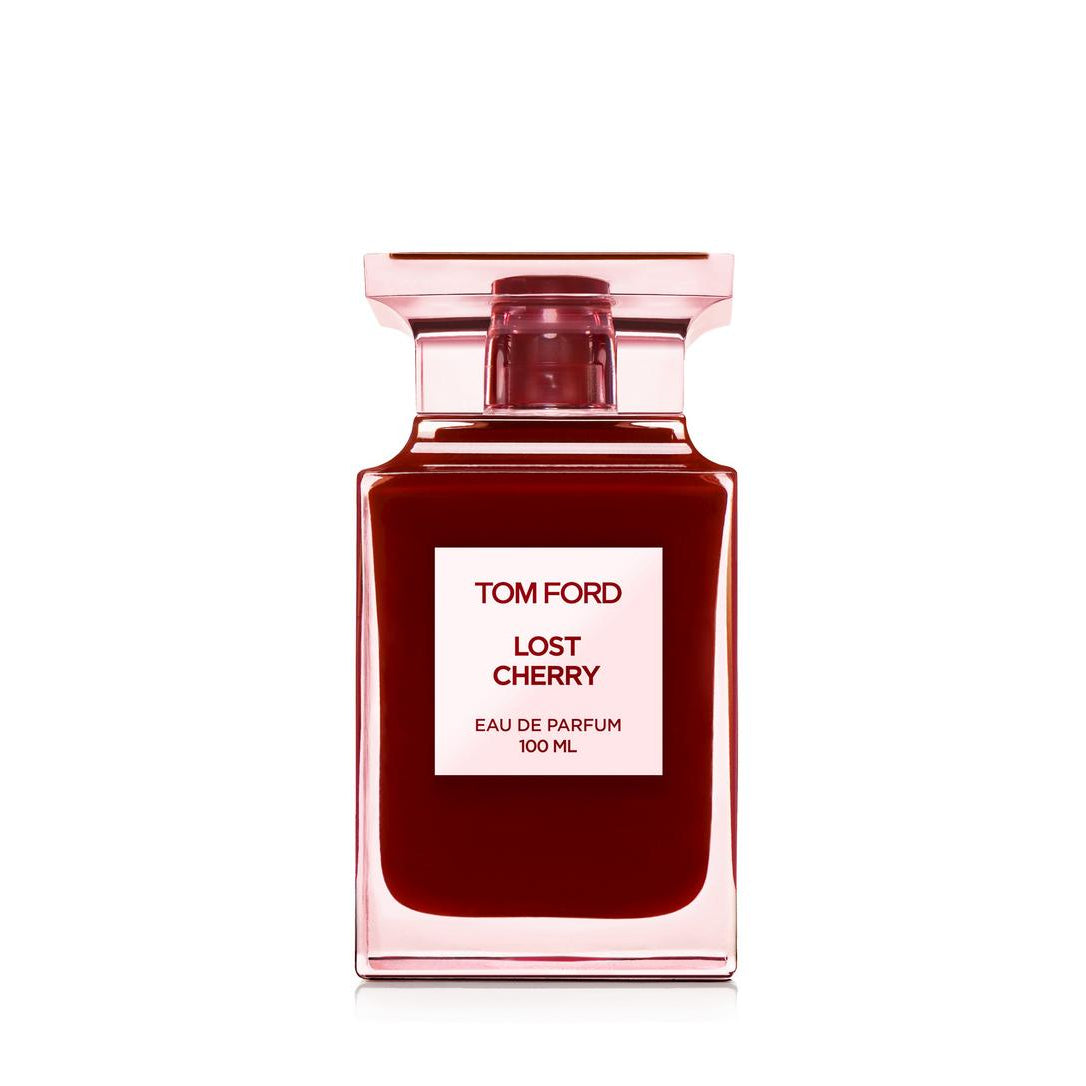 Tom Ford Lost Cherry perfume bottle on a white background
