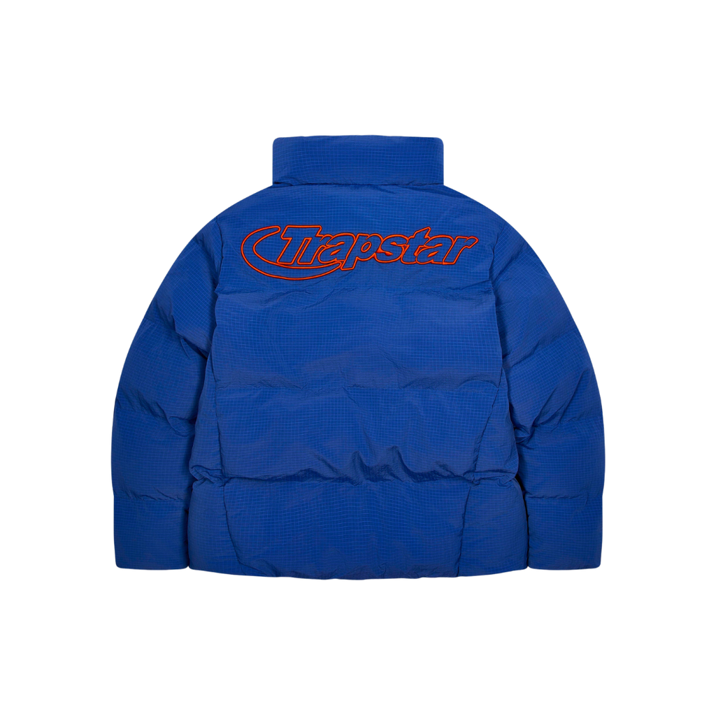 Trapstar Hyperdrive Ripstop Puffer Jacket - Blue / Orange