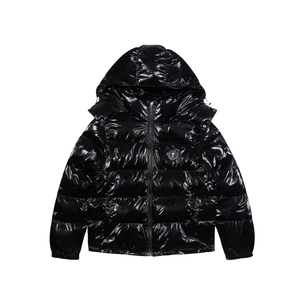 Trapstar Irongate Detachable Hooded Puffer Jacket - Shiny Black