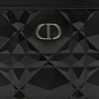 Dior Caro Macrocannage Diamond Quilted Leather Shoulder Bag - Black
