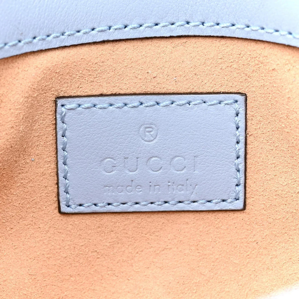 Gucci GG Marmont Leather Chain Belt Bag – Blue