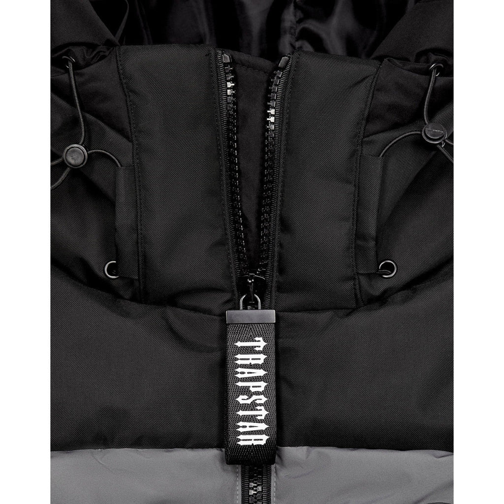 Trapstar Decoded AW23 Puffer Jacket - Black / Grey
