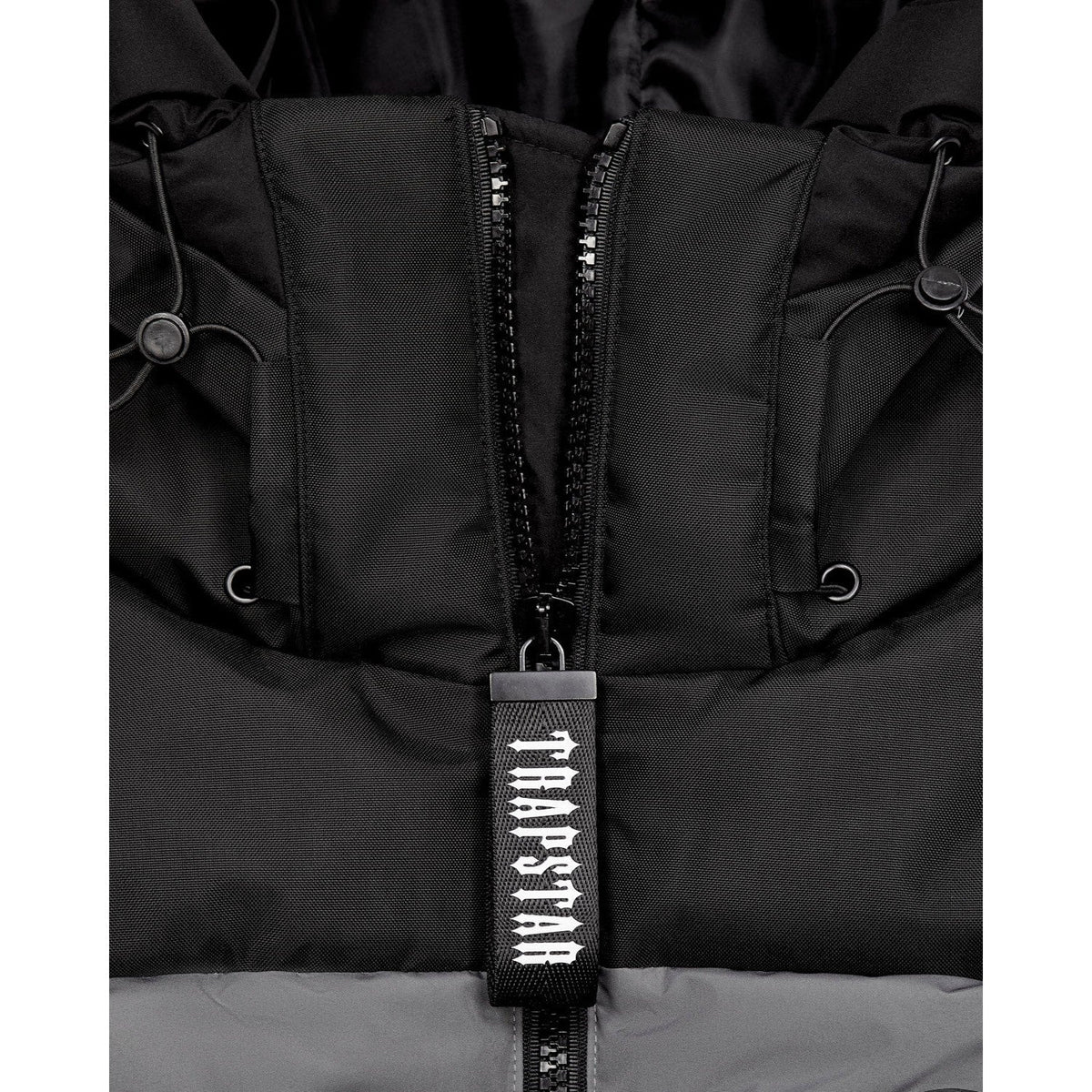 Trapstar Decoded AW23 Puffer Jacket - Black / Grey
