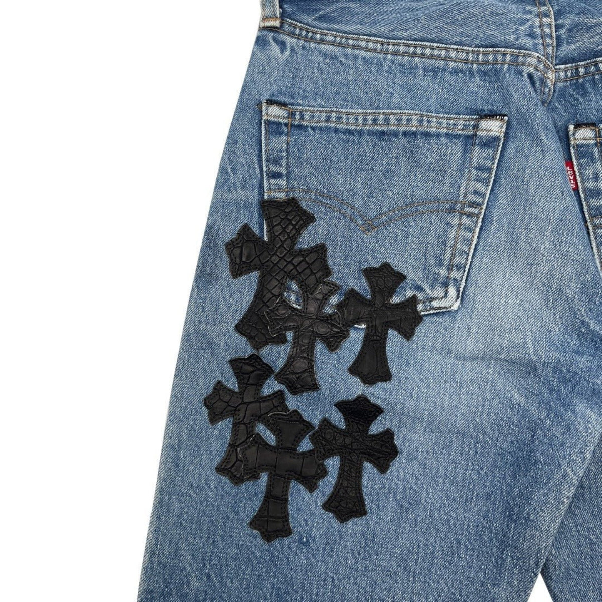 Chrome Hearts Alligator Cross Patch Jeans – Denim alternate view