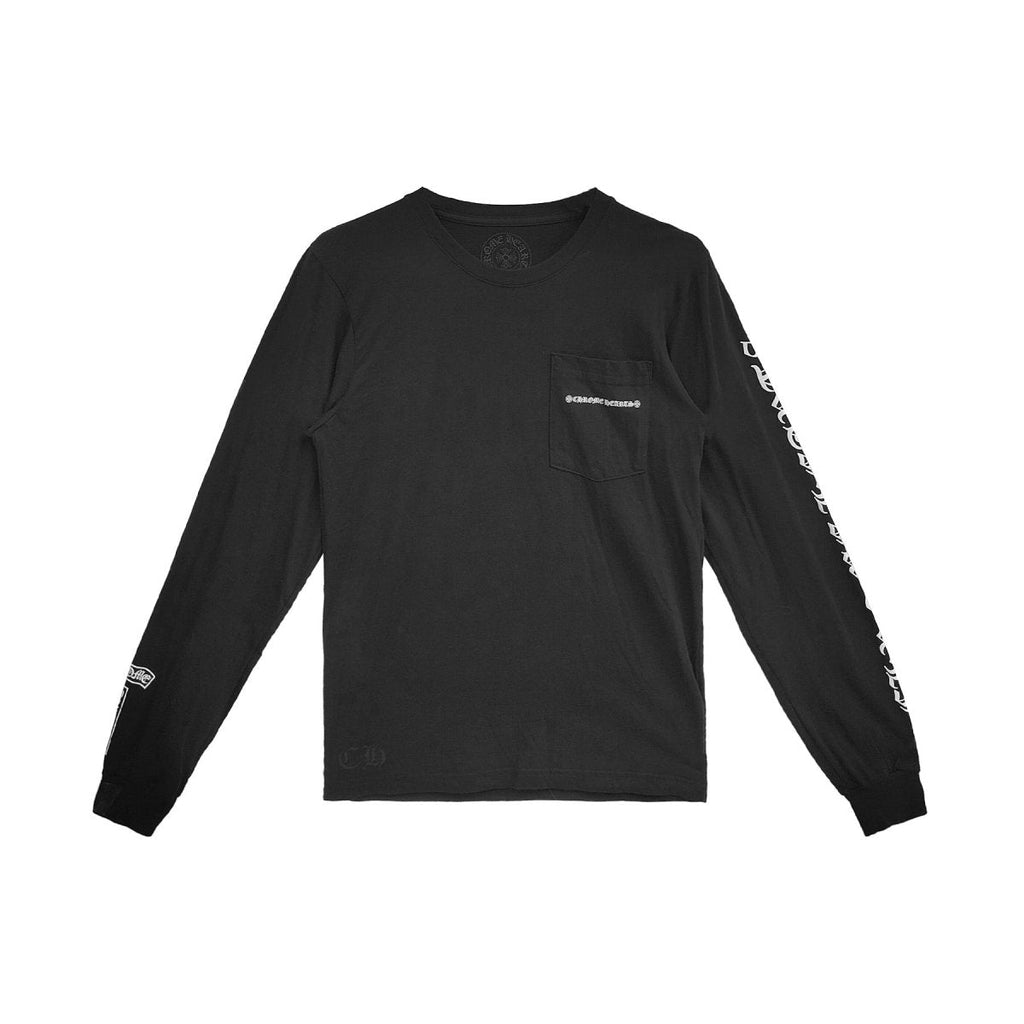 Chrome Hearts Black Floral FU Long Sleeve T-shirt - front view