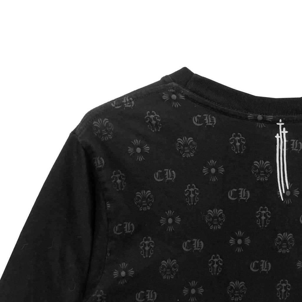 Chrome Hearts Black Tonal Monogram Long Sleeve T-Shirt - detail view