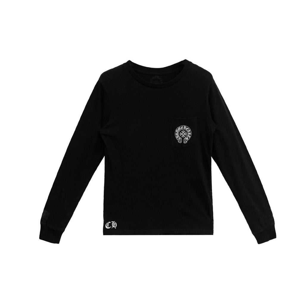 Chrome Hearts Black Tonal Monogram Long Sleeve T-Shirt - front view