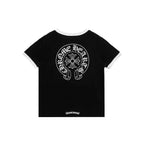 Chrome Hearts Black＆White Horseshoe Logo Short Sleeve Tee