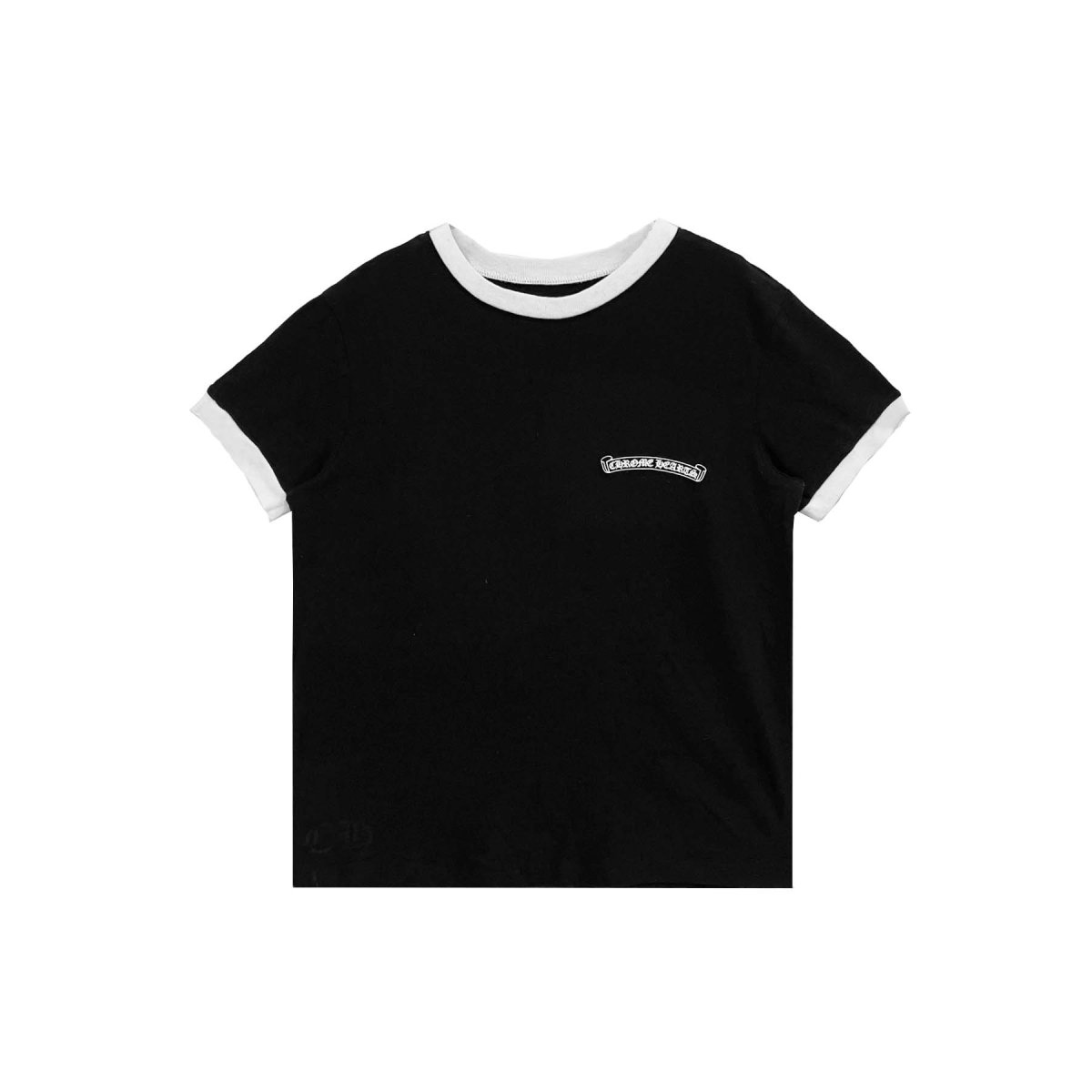 Chrome Hearts Black＆White Horseshoe Logo Short Sleeve Tee