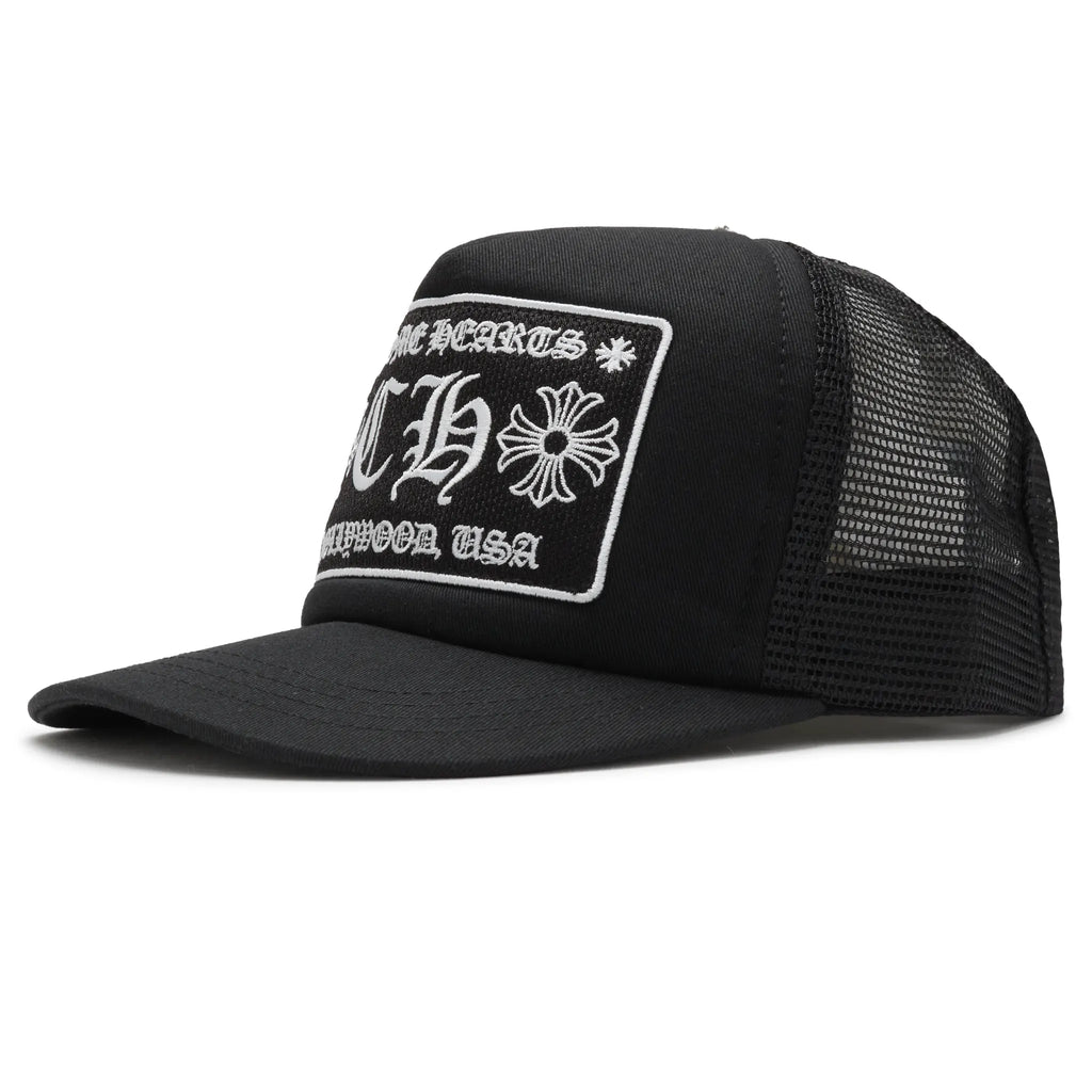 Chrome Hearts CH Hollywood USA Trucker Cap - Black
