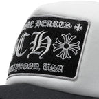 Chrome Hearts CH Hollywood Trucker Cap - White/Black