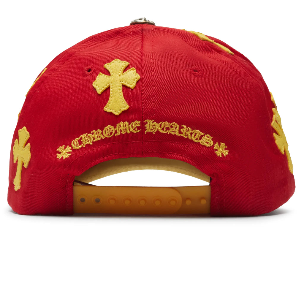 Chrome Hearts Cross Patch Baseball Cap - Red/Yellow