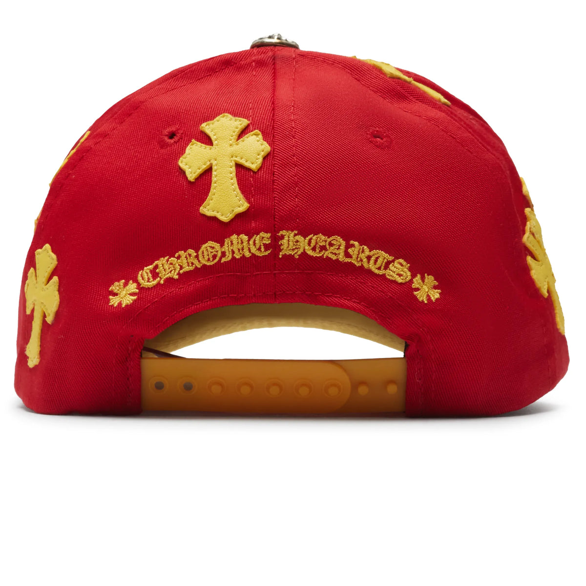 Chrome Hearts Cross Patch Baseball Cap - Red/Yellow