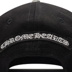 Chrome Hearts Embroidered Scroll Baseball Cap - Black/White