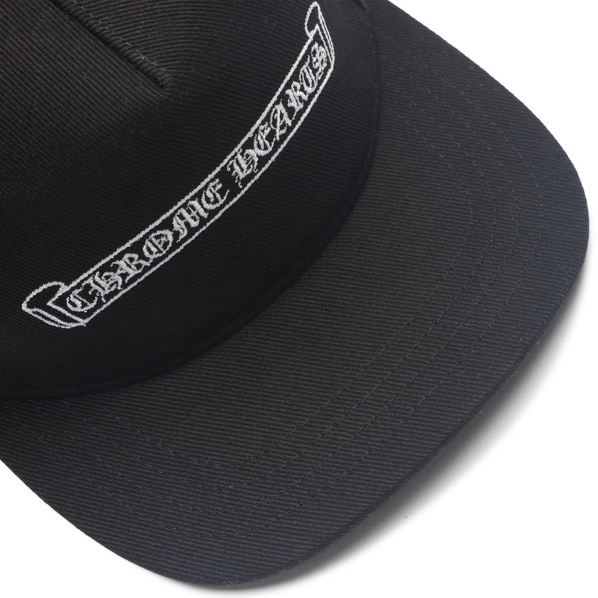 Chrome Hearts Embroidered Scroll Baseball Cap - Black/White