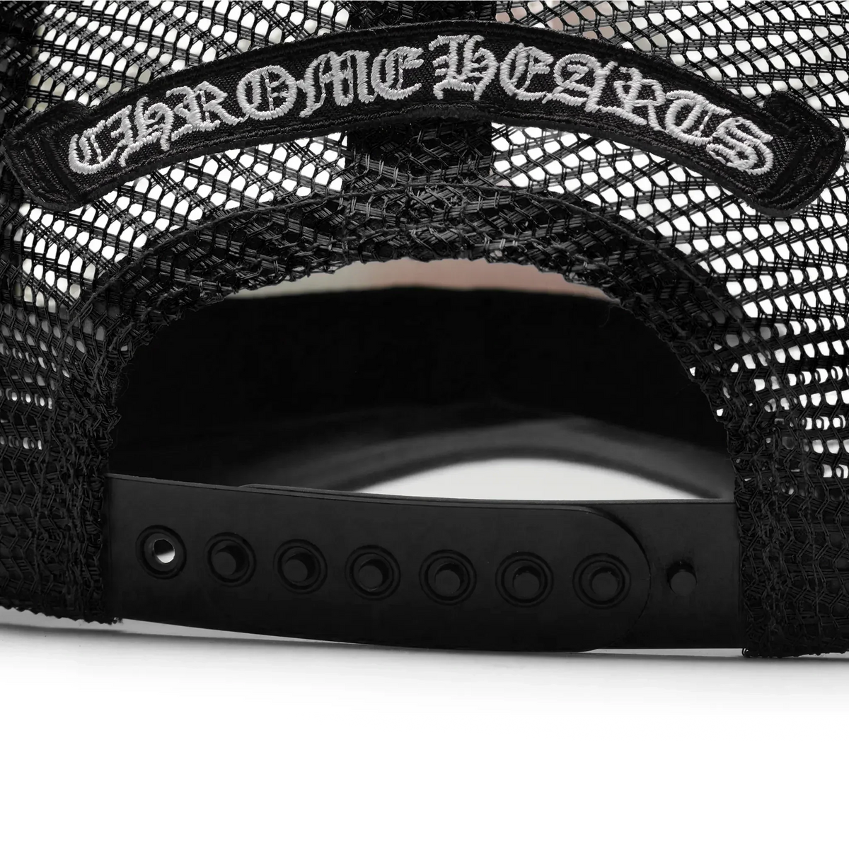 Chrome Hearts Eyechart Trucker Cap - Black/White/Red