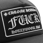 Chrome Hearts Fuck Hollywood Trucker Cap - Black