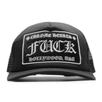 Chrome Hearts Fuck Hollywood Trucker Cap - Black