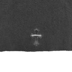 Chrome Hearts Horsehair Cross Half Turtleneck Knitted Sweater - close up