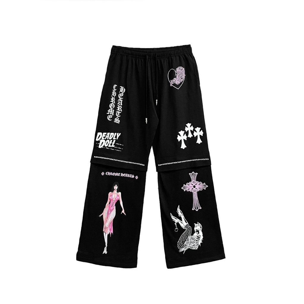 Chrome Hearts JJS Deadly Doll Miami Exclusive Black Pants