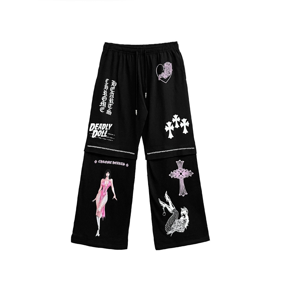 Chrome Hearts JJS Deadly Doll Miami Exclusive Black Pants