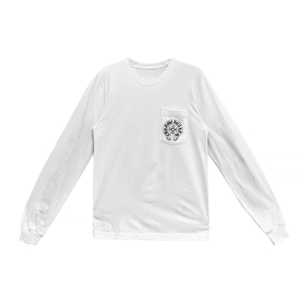 Chrome Hearts Las Vegas Exclusive Horseshoe White Long Sleeve Tee