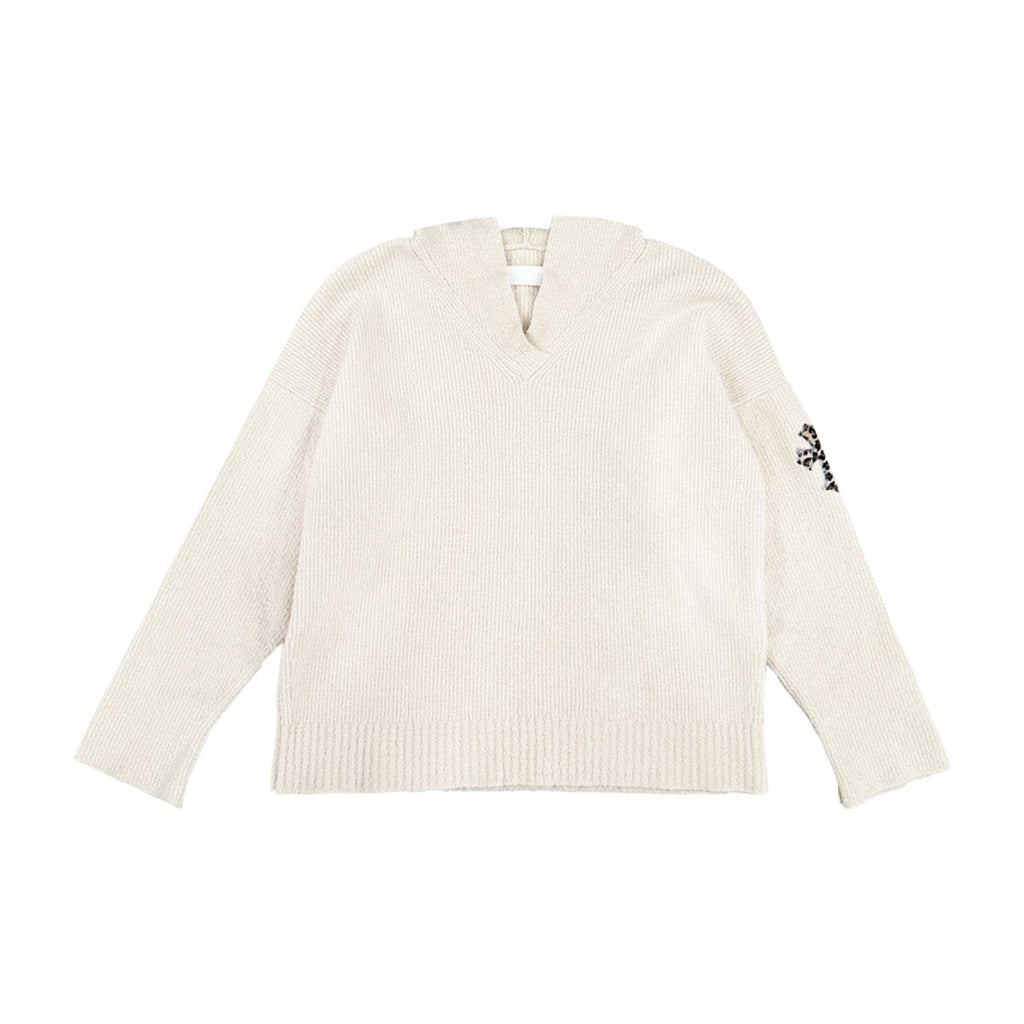 Chrome Hearts Leopard Cross Patch Cashmere Pullover Hoodie
