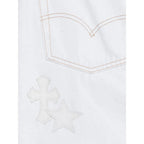 closeup view of Chrome Hearts x Levi’s St. Barths jeans