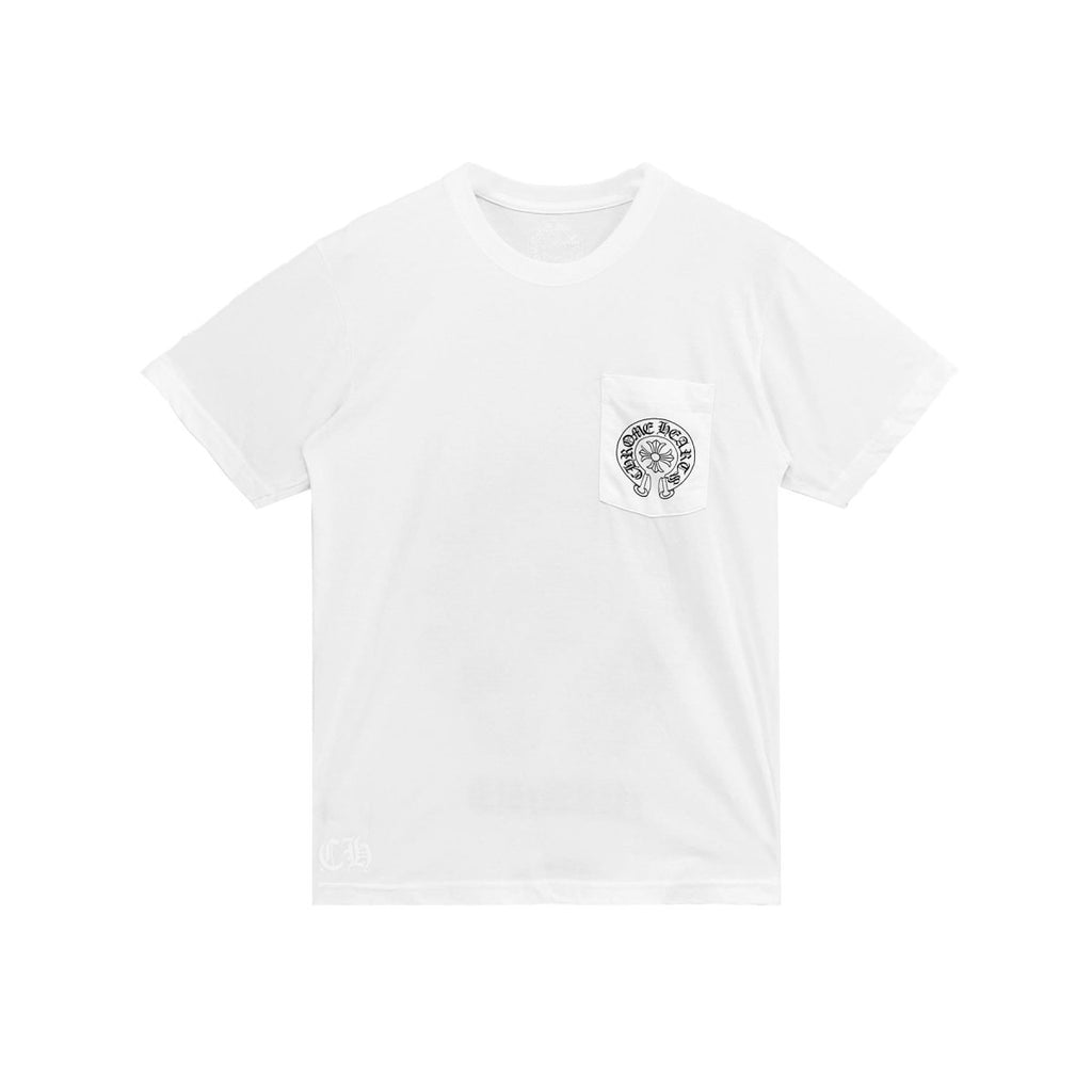 Chrome Hearts Miami Exclusive White Horseshoe Short Sleeve Tee
