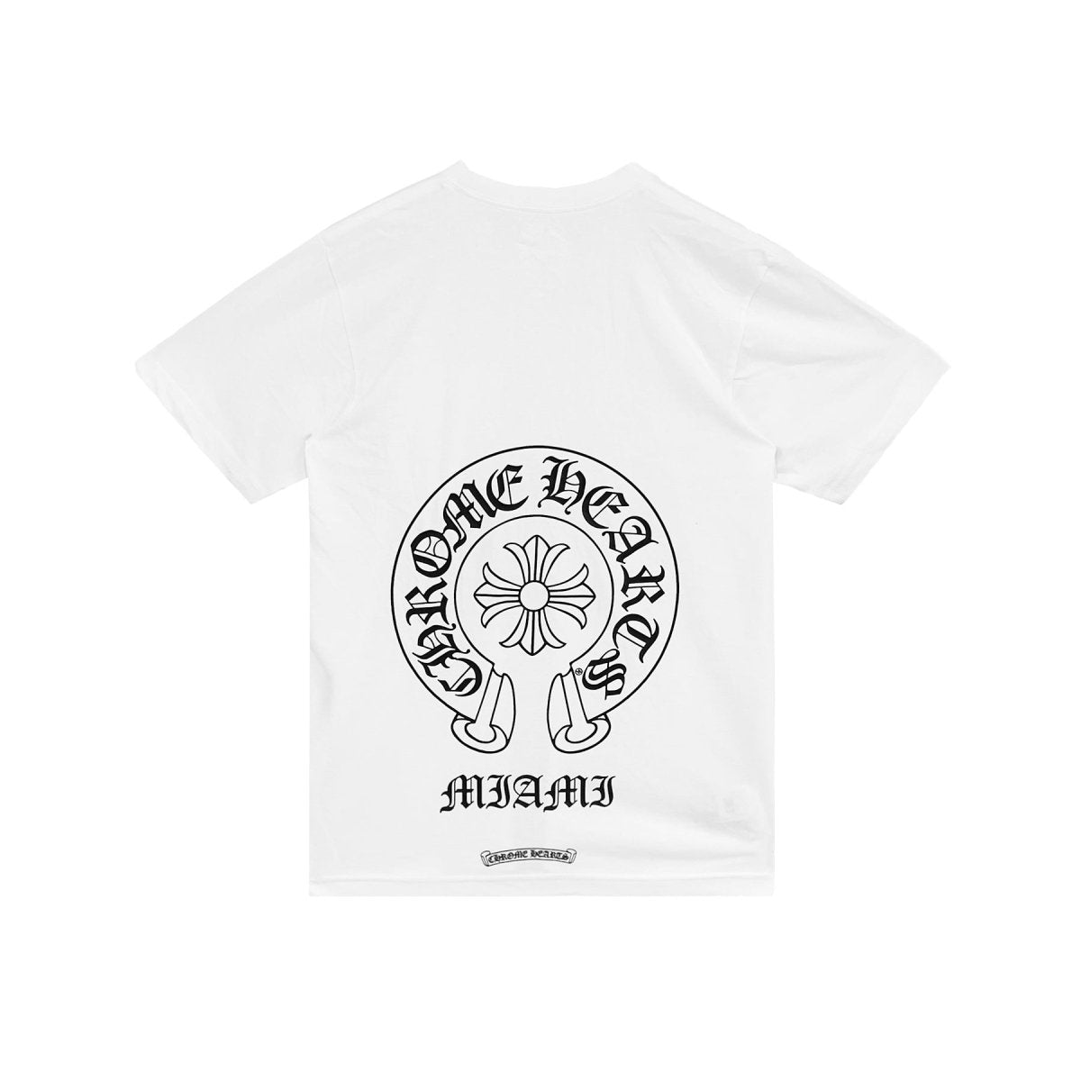 Chrome Hearts Miami Exclusive White Horseshoe Short Sleeve Tee