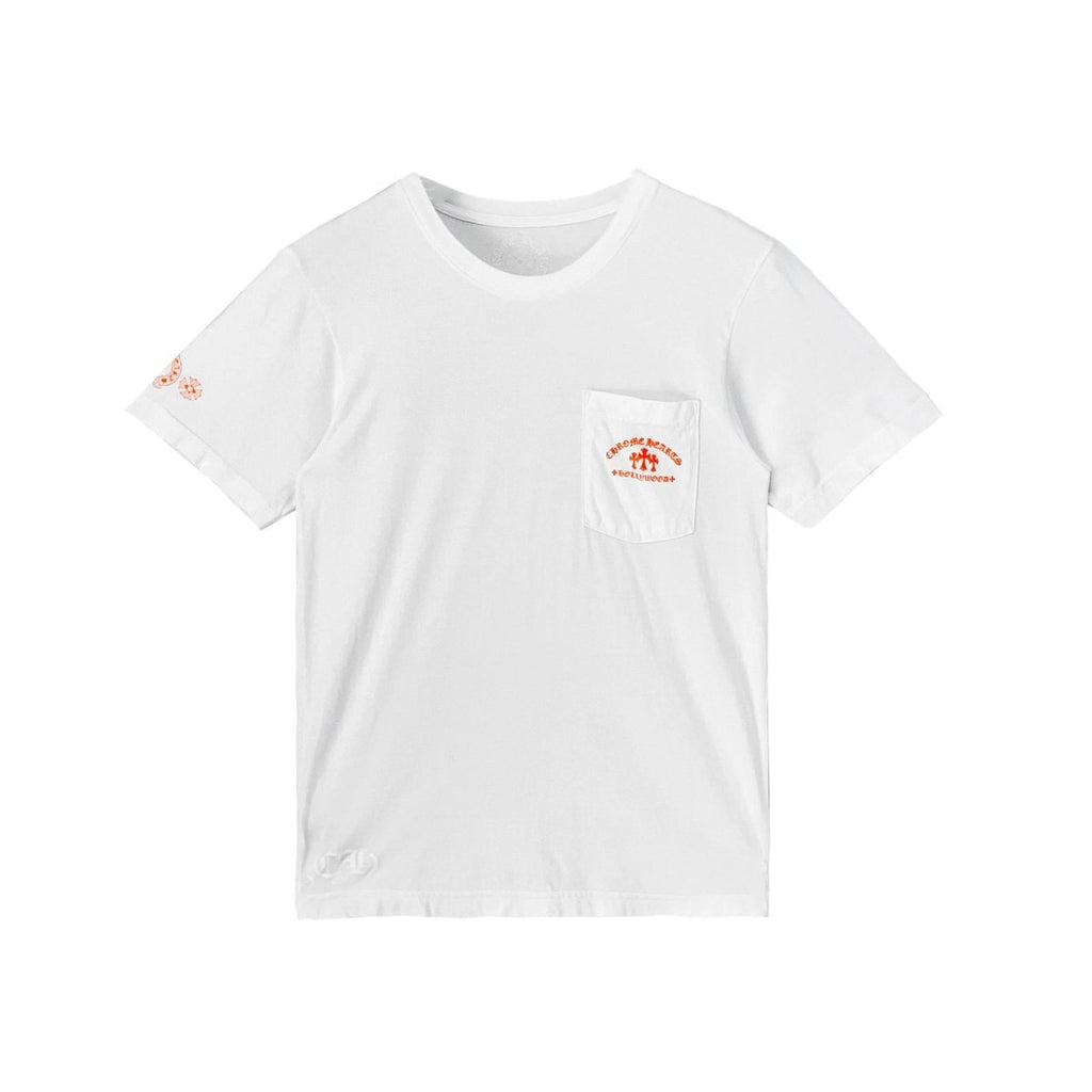Chrome Hearts Orange Triple Cross Short Sleeve T-Shirt Tee