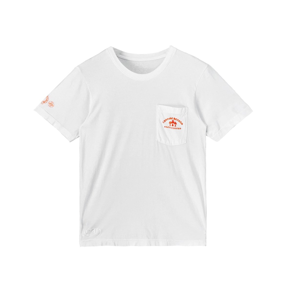Chrome Hearts Orange Triple Cross Short Sleeve T-Shirt Tee