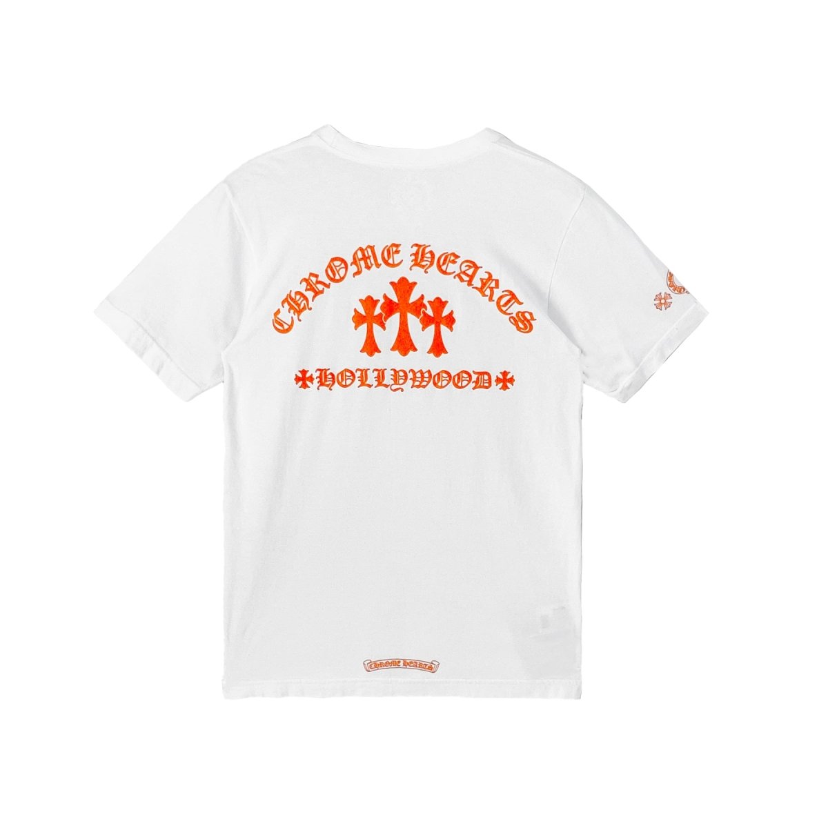 Chrome Hearts Orange Triple Cross Short Sleeve T-Shirt Tee
