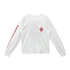 Chrome Hearts Red Dagger White Long Sleeve T-Shirt - Premium Cotton Tee - back view